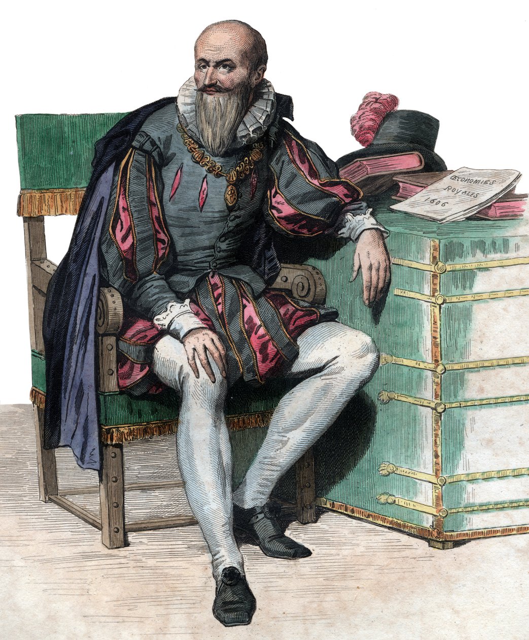 मैक्सिमिलिन डे बेथ्यून का पोर्ट्रेट, ड्यूक ऑफ सुली (1559-1641), फ्रांसीसी सैनिक और मंत्री। द्वारा फ्रेंच स्कूल