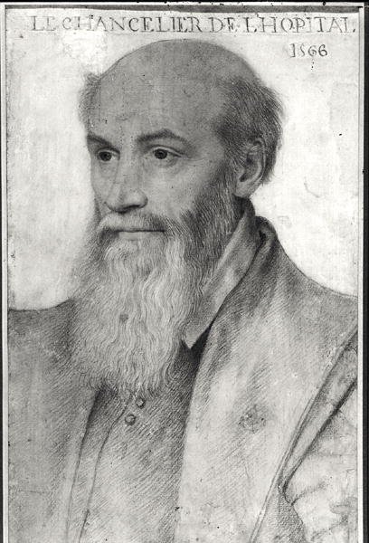 मिशेल डी LHospital की पोर्ट्रेट (c.1504-73) 1566 द्वारा फ्रेंच स्कूल