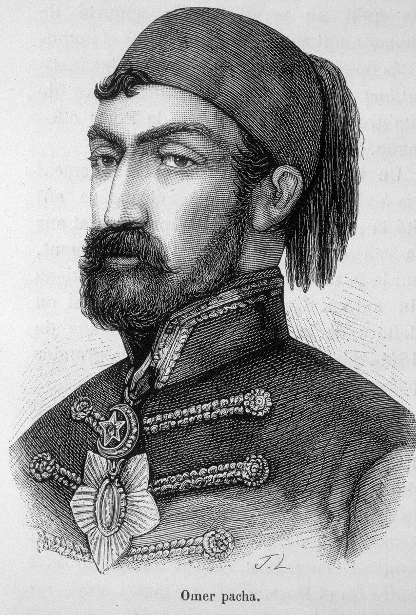 ओमर पाचा का पोर्ट्रेट - हेनरी मार्टिन द्वारा "" फ्रांस का इतिहास "" में द्वारा फ्रेंच स्कूल