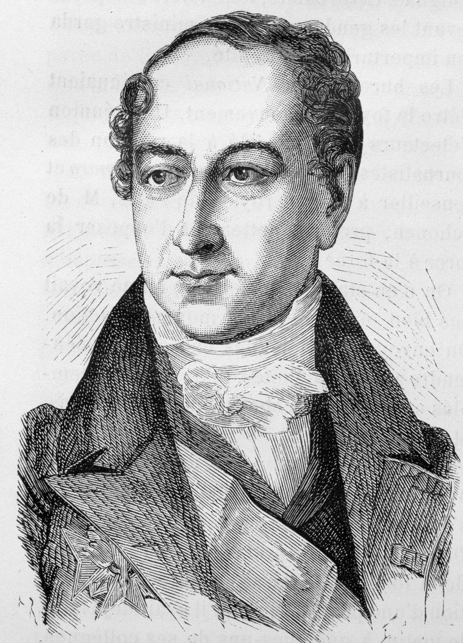 पाइरोननेट (या पाइरोनेट) का पोर्ट्रेट, फ्रांसीसी राजनीतिज्ञ (1778 - 1854) - हेनरी मार्टिन द्वारा "" L'Histoire de France" में द्वारा फ्रेंच स्कूल