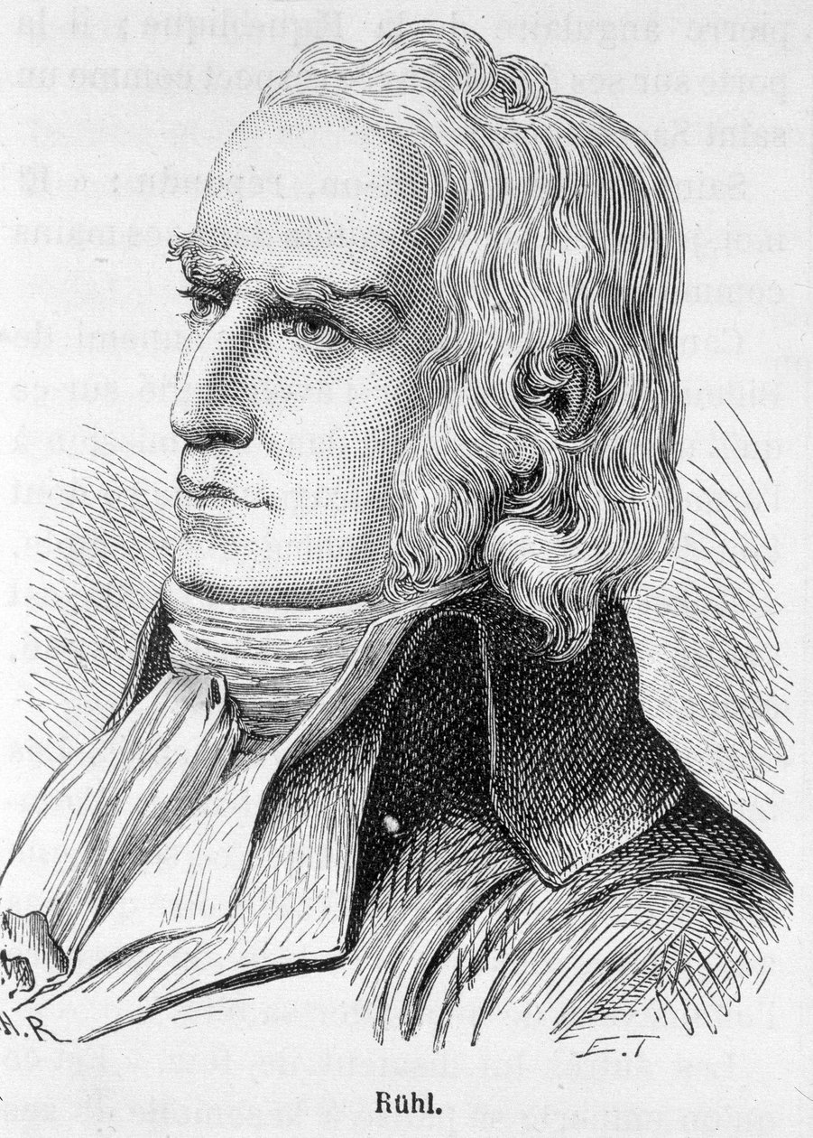 फिलिप जैक्स रूहल (1737-1795) का पोर्ट्रेट, फ्रांसीसी राजनीतिज्ञ - हेनरी मार्टिन द्वारा "" ल'हिस्टोइरे डी फ्रांस "" में द्वारा फ्रेंच स्कूल