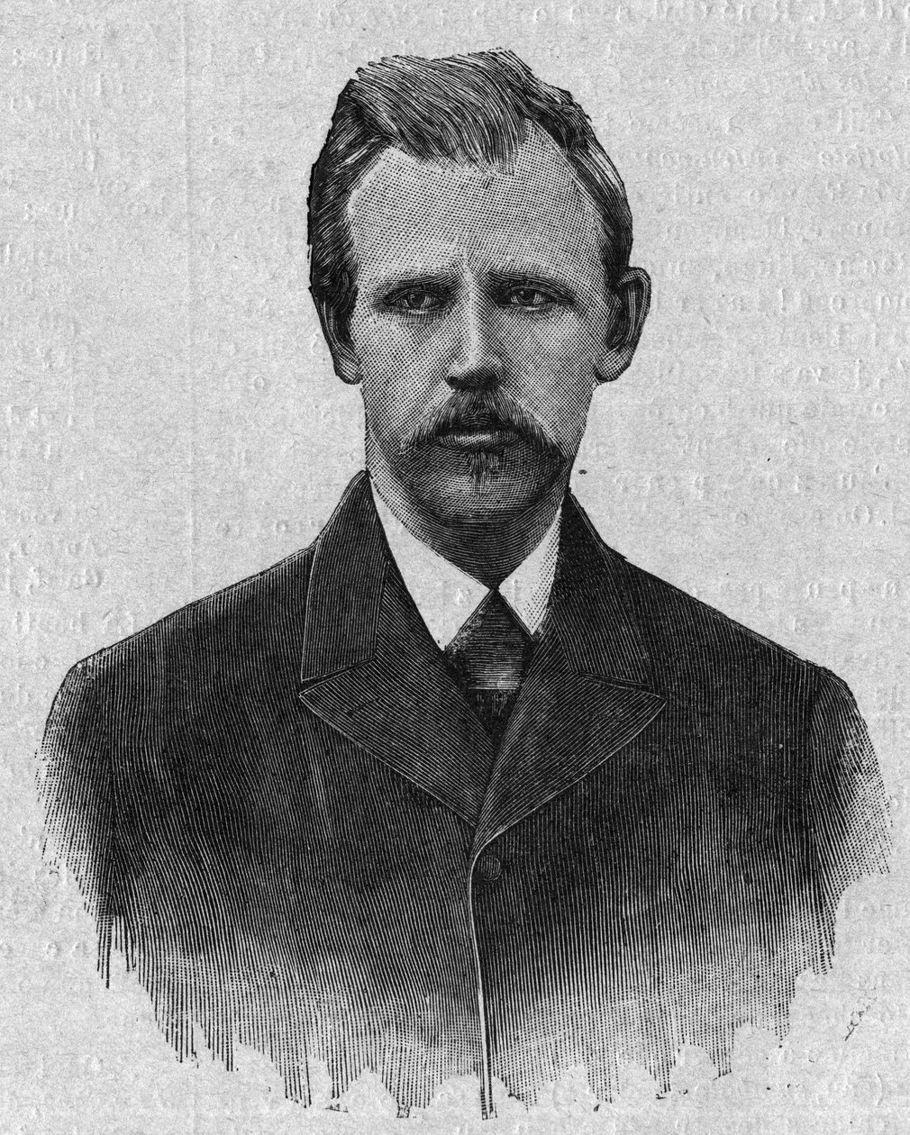 फ्रिडजॉफ नानसेन के पोर्ट्रेट का पोर्ट्रेट (1861-1930), नॉर्वेजियन एक्सप्लोरर। 5 मार्च के "ला गजेट डू डिमांचे" में उत्कीर्णन द्वारा फ्रेंच स्कूल