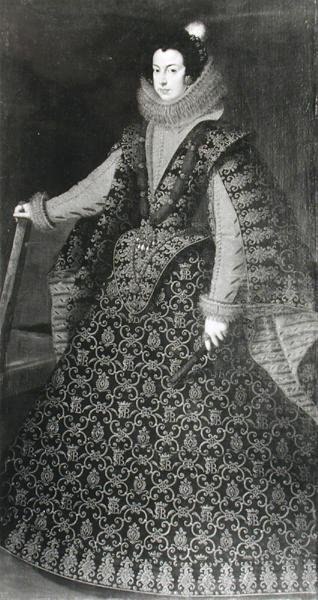 फ्रांस की राजकुमारी एलिजाबेथ का पोर्ट्रेट (1602-44) 1621 द्वारा फ्रेंच स्कूल