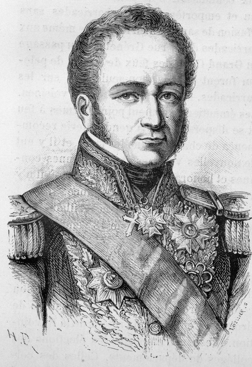 पोर्ट्रेट ऑफ़ रिग्नी, फ्रेंच एडमिरल (1782 - 1835) - हेनरी मार्टिन द्वारा "" L'Histoire de France "" में द्वारा फ्रेंच स्कूल