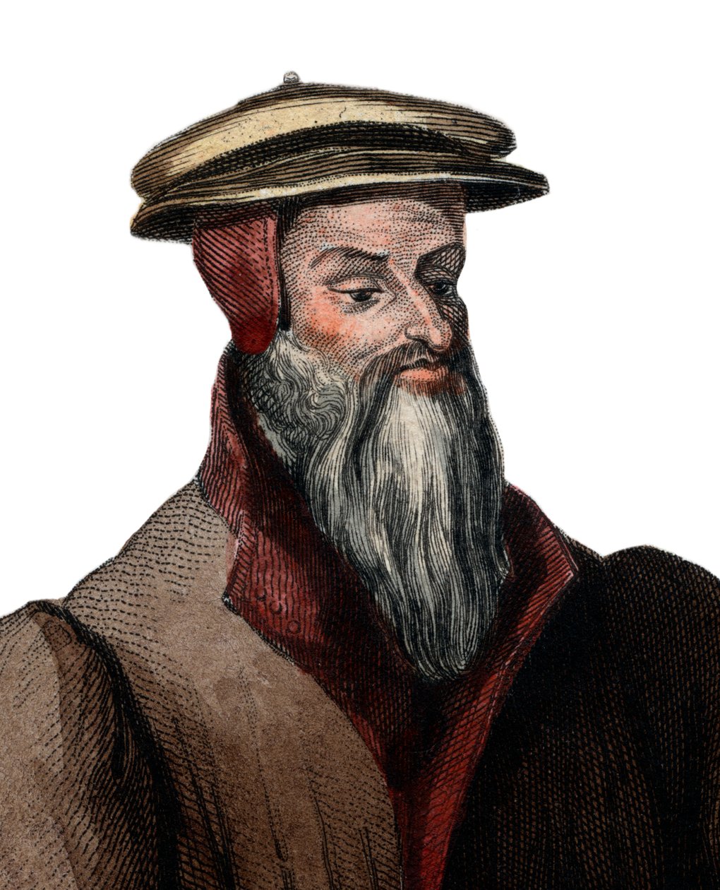 रॉबर्ट I एस्टियेन (रॉबर्ट स्टीफेंस) (1503-1559), फ्रेंच प्रिंटर का चित्र। द्वारा फ्रेंच स्कूल