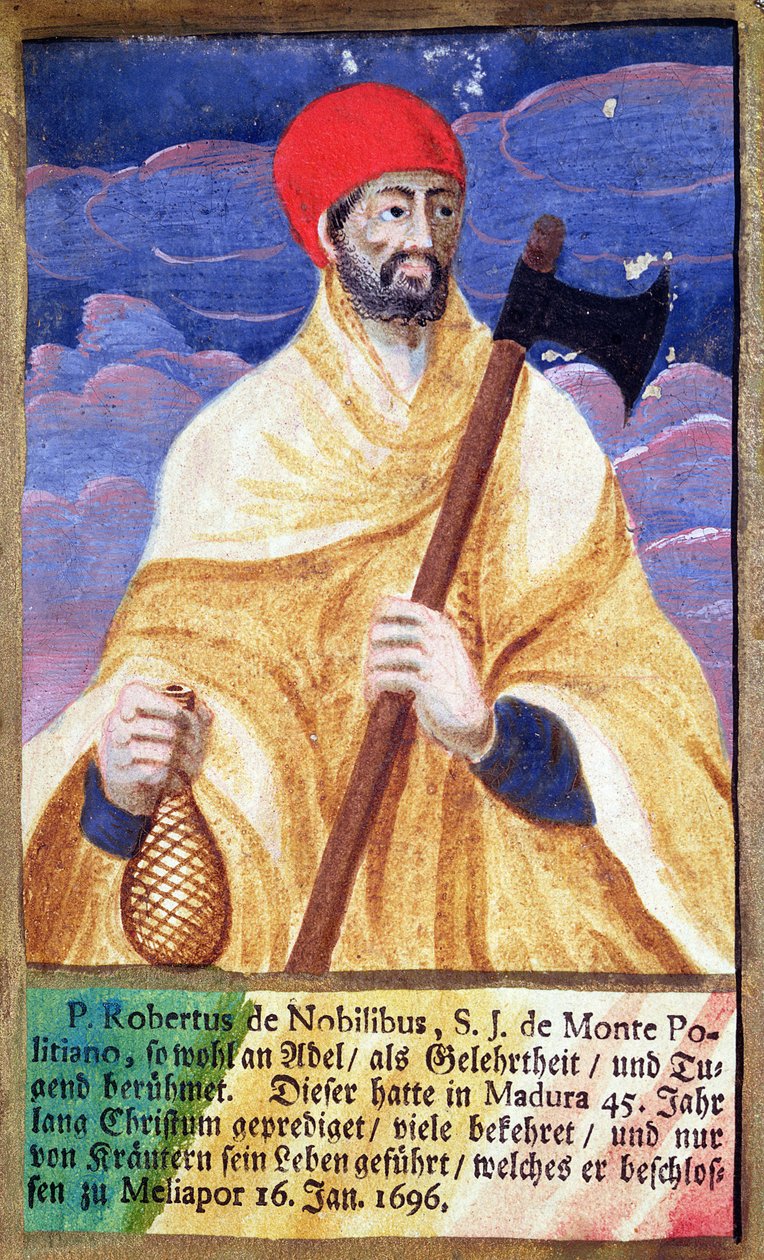 रॉबर्टो डी नोबिली का पोर्ट्रेट (1577-1656) द्वारा फ्रेंच स्कूल