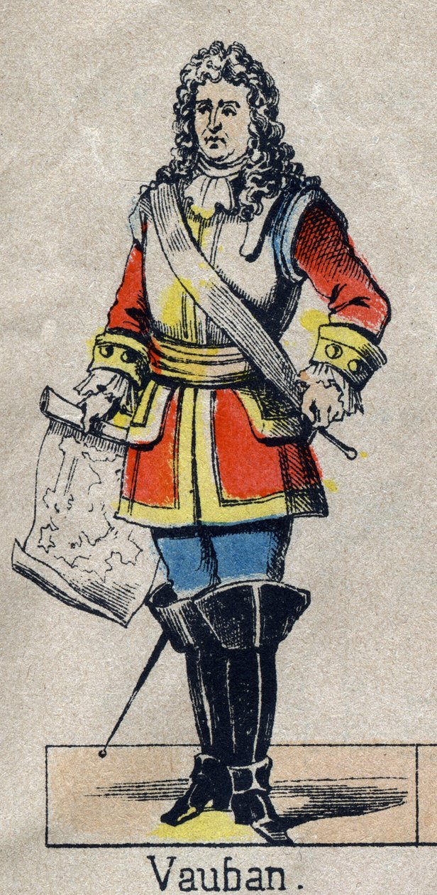 वुबन सेबेस्टियन द प्रेस्ट्रे (1633-1707) का पोर्ट्रेट, फ्रांस का मारेचल। 19वीं सदी के अंत से एपिनल की छवि। निजि संग्रह। द्वारा फ्रेंच स्कूल