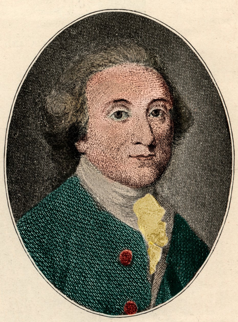 विलियम व्हाइटहेड का पोर्ट्रेट (अंग्रेजी कवि) (1715-1785)। द्वारा फ्रेंच स्कूल