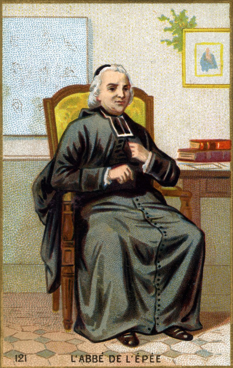 तलवार के मठाधीश का पोर्ट्रेट (1712-1789)। 19 वीं शताब्दी के अंत की क्रोमोलिथोग्राफी। द्वारा फ्रेंच स्कूल