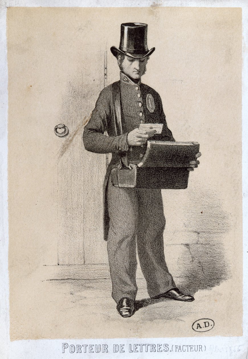 डाकिया, c.1865 द्वारा फ्रेंच स्कूल