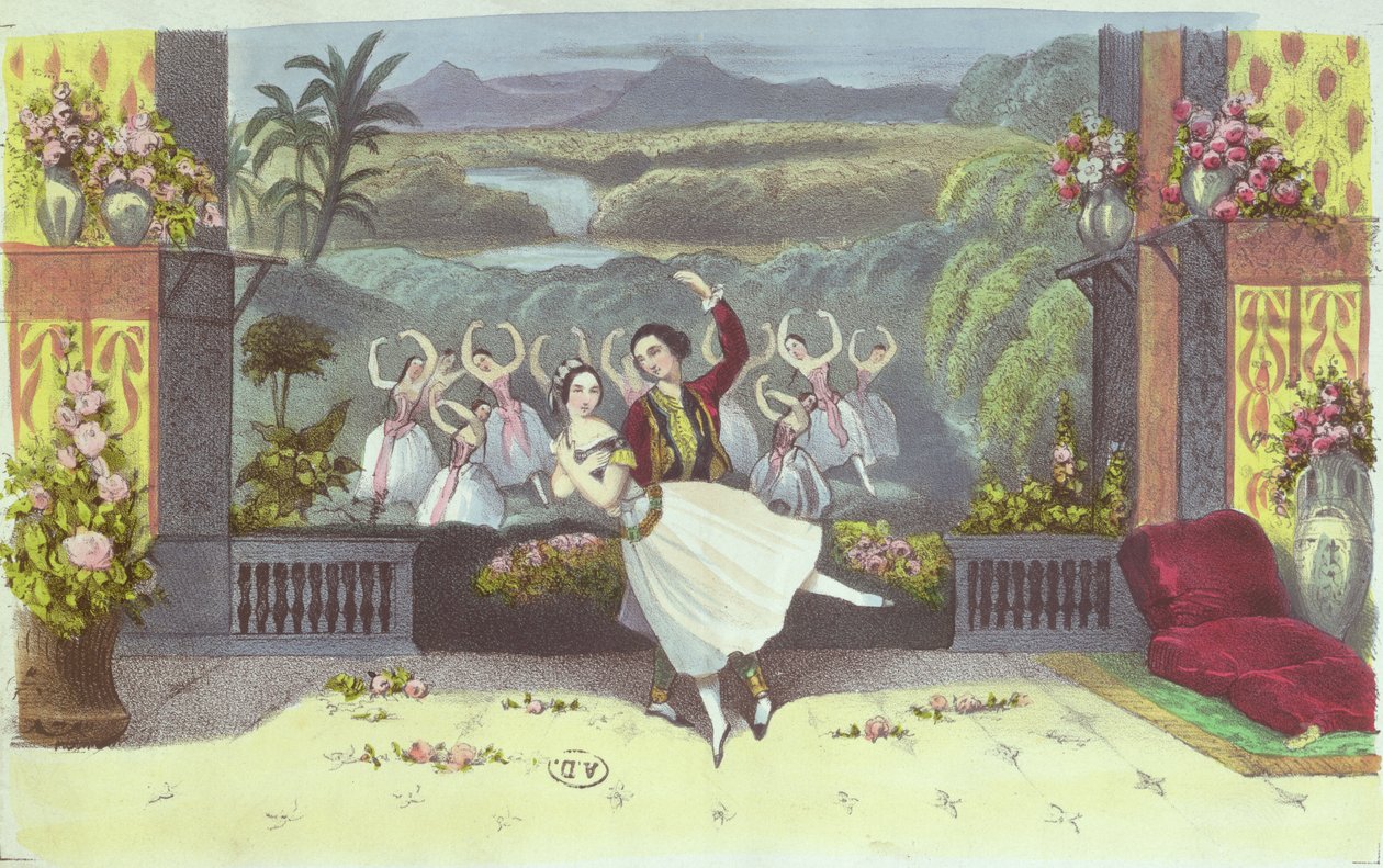 जीन कोरल्ली (1779-1854) और थियोफाइल गौटियर (1811-72) 1843 द्वारा ला पेरी से दृश्य द्वारा फ्रेंच स्कूल