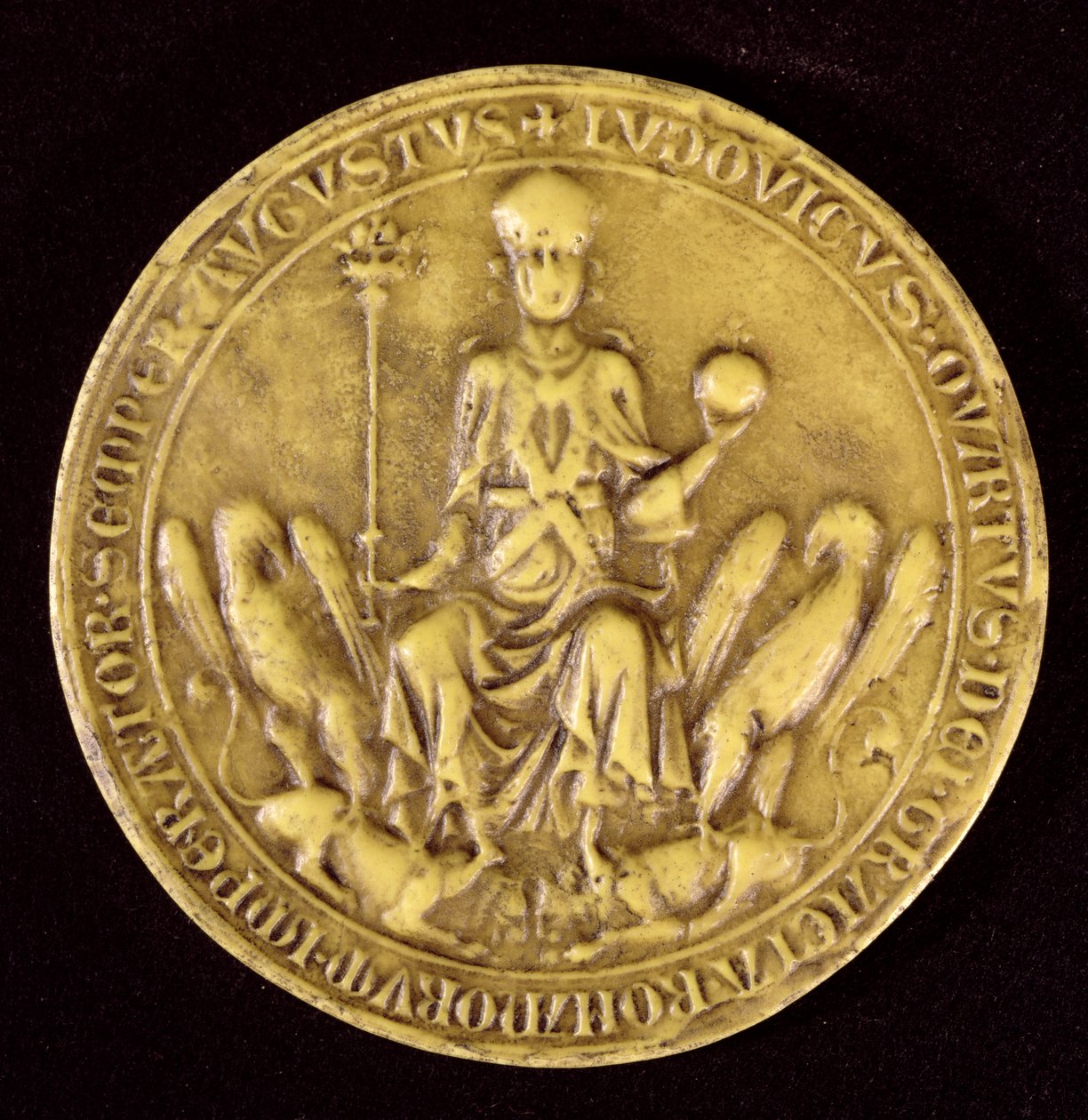लुई चतुर्थ डे बावेरियर (1287-1347) 13 वीं -14 वीं शताब्दी की मुहर द्वारा फ्रेंच स्कूल