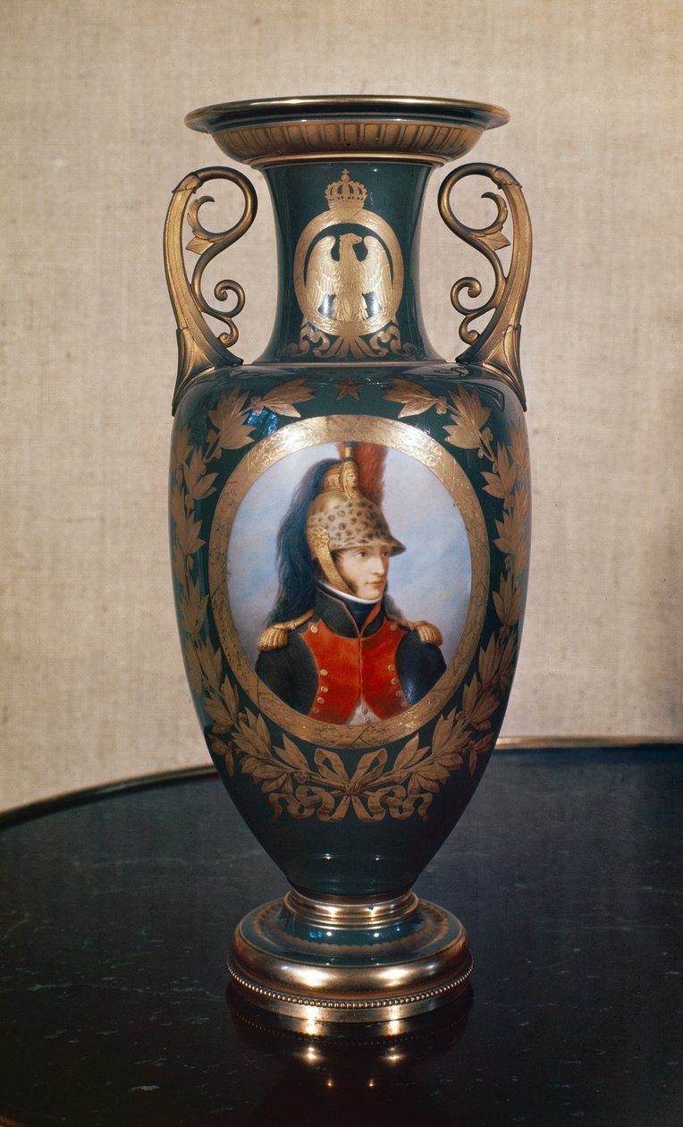 लुई बोनापार्ट (1778-1846) (चीनी मिट्टी के बरतन) का चित्रण सेवरेस फूलदान द्वारा फ्रेंच स्कूल