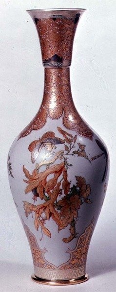 सेव्रेस फूलदान, 1851 में प्रदर्शित (चीनी मिट्टी के बरतन) द्वारा फ्रेंच स्कूल