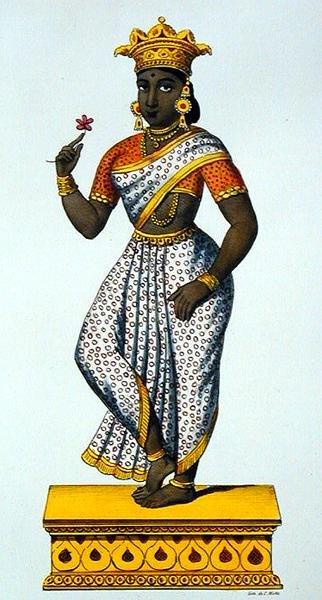 सी. डी मोट्टे द्वारा उकेरी गई यम की पत्नी सिमलदेवी (1785-1836) (रंग लिथो) द्वारा फ्रेंच स्कूल