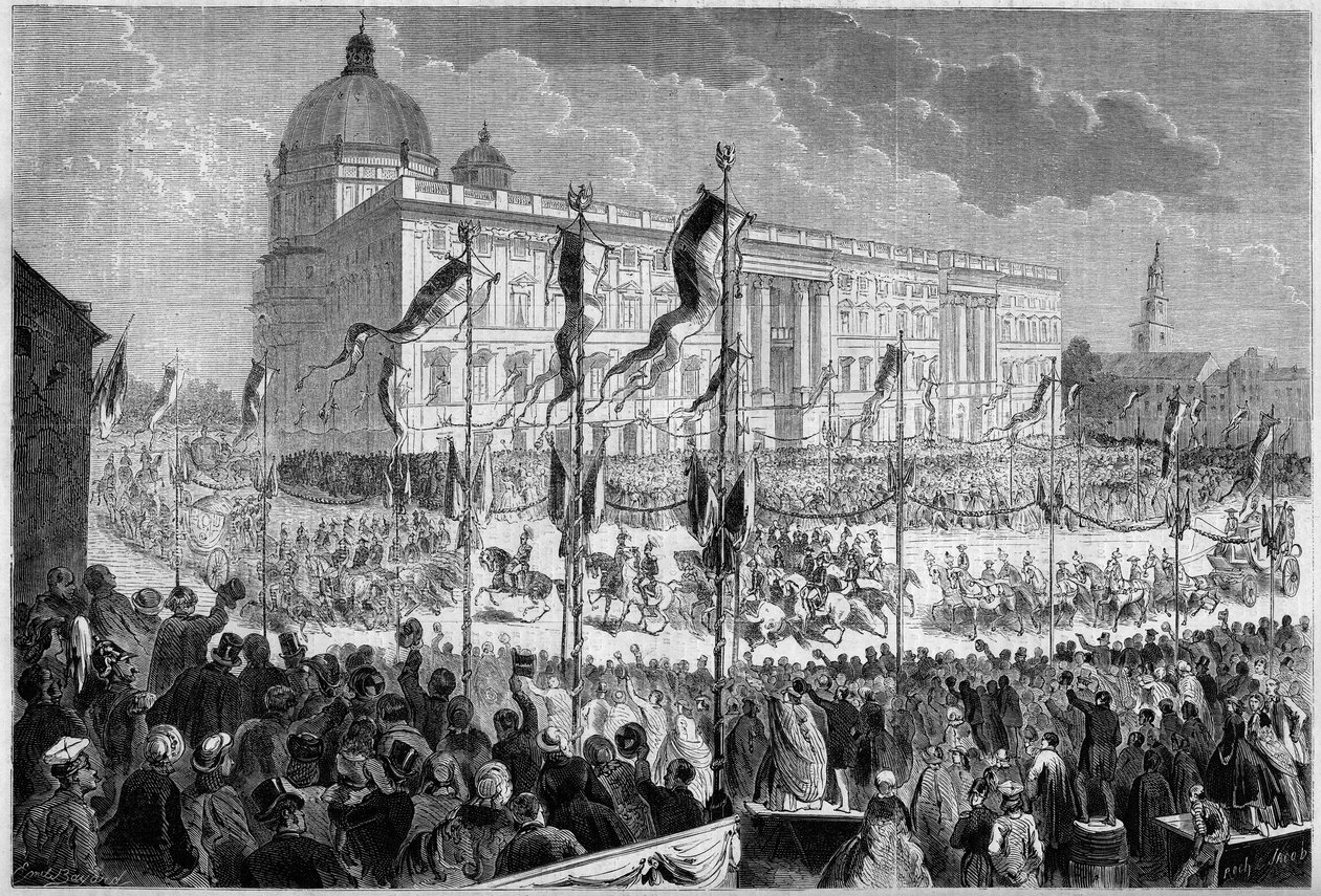 विलियम I (1797-1888), प्रशिया के राजा का बर्लिन में प्रवेश, 22 अक्टूबर to द्वारा फ्रेंच स्कूल
