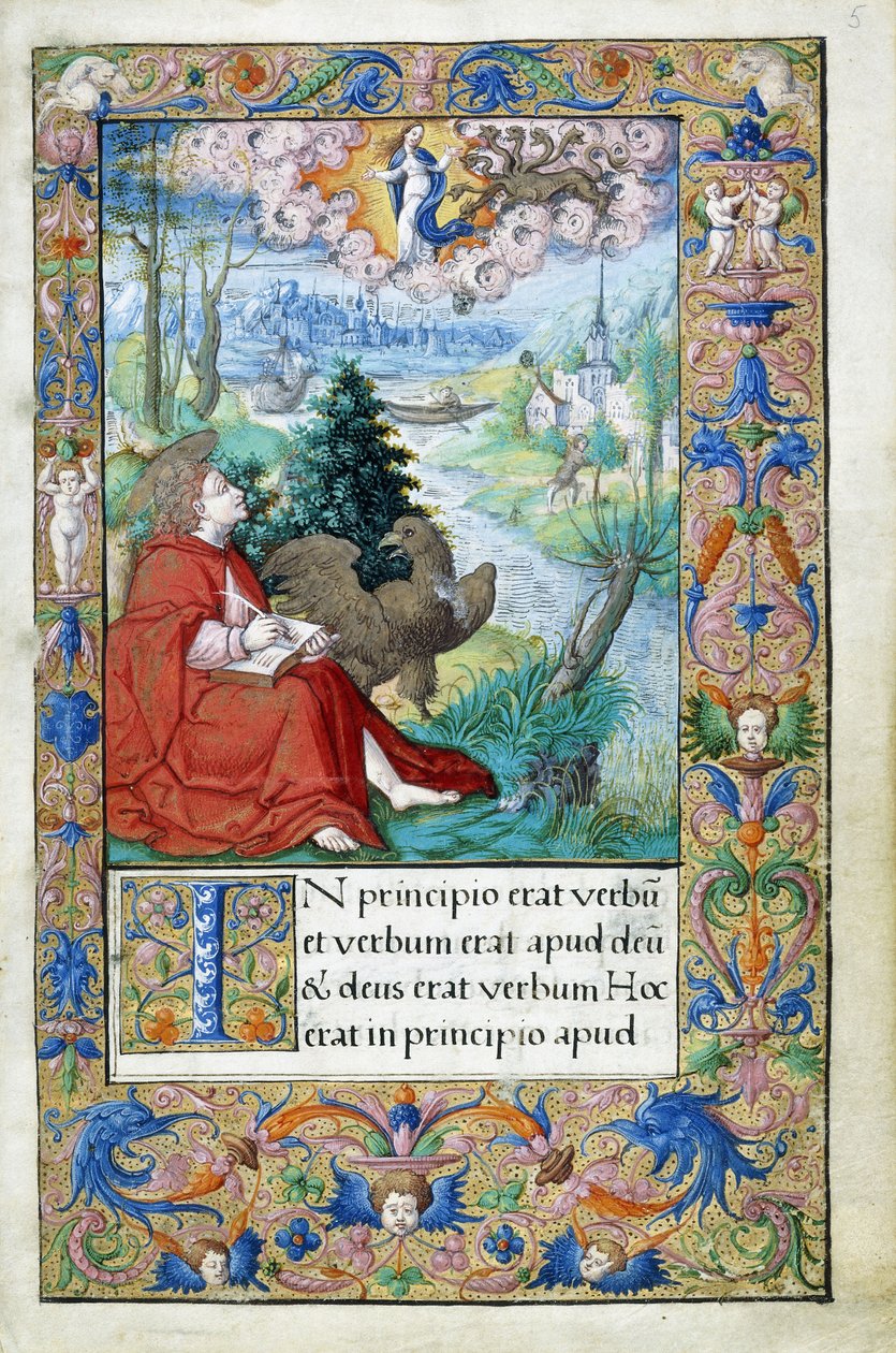 पेटकोस के सेंट जॉन, फ्रेंकोइस I, c.1532-1540 के लिए बनाई गई किताबों के घंटे से द्वारा फ्रेंच स्कूल