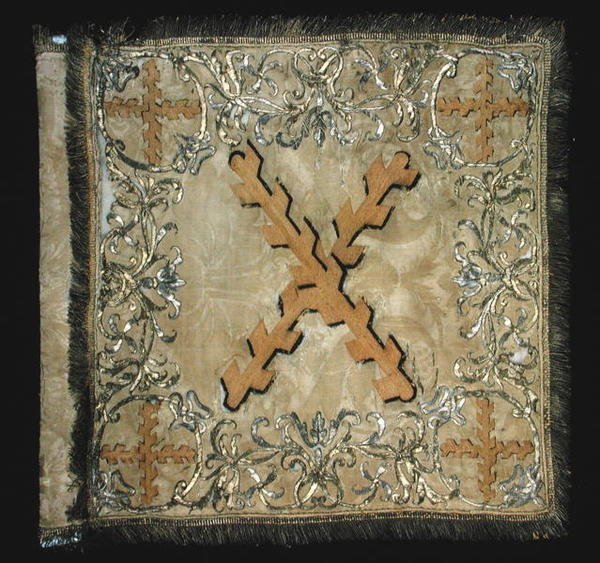 बरगंडी कैवलरी रेजिमेंट का मानक, c.1750 (कशीदाकारी डैमस्क) द्वारा फ्रेंच स्कूल