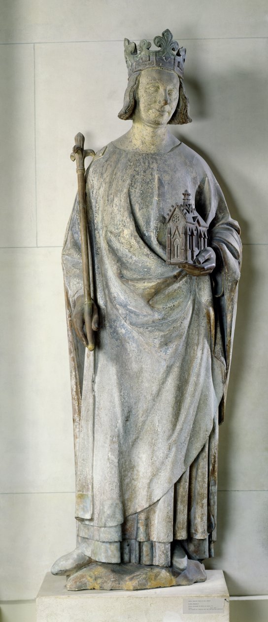 चार्ल्स वी की प्रतिमा (1338-80) फ्रांस के राजा, 1365-80 (210386 को भी देखें) द्वारा फ्रेंच स्कूल