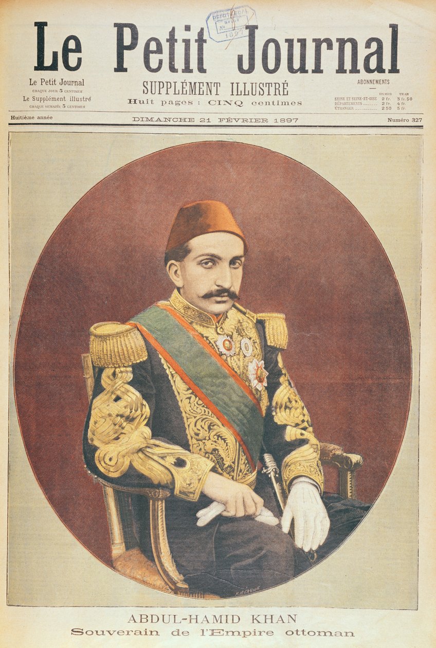 सुल्तान अब्द अल-हामिद खान II (1842-1918) ले पेटिट जर्नल से ओटोमन साम्राज्य का प्रभुत्व, 21 वाँ 1897 द्वारा फ्रेंच स्कूल