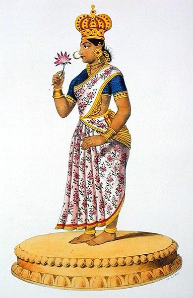 C. de Motte (1785-1836) द्वारा उकेरी गई कौवेरा की तचित्रलेखा पत्नी (रंग लिथो) द्वारा फ्रेंच स्कूल
