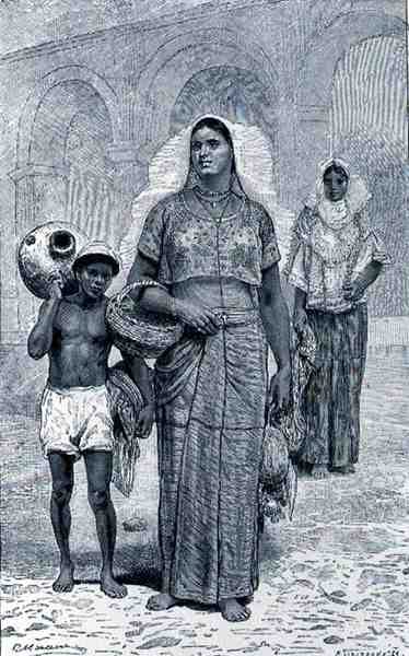 क्लाउड-जोसेफ-डिज़ायर चारने, पब द्वारा नई दुनिया के प्राचीन शहरों से तेहुंतेपेक महिलाएं 1887 द्वारा फ्रेंच स्कूल