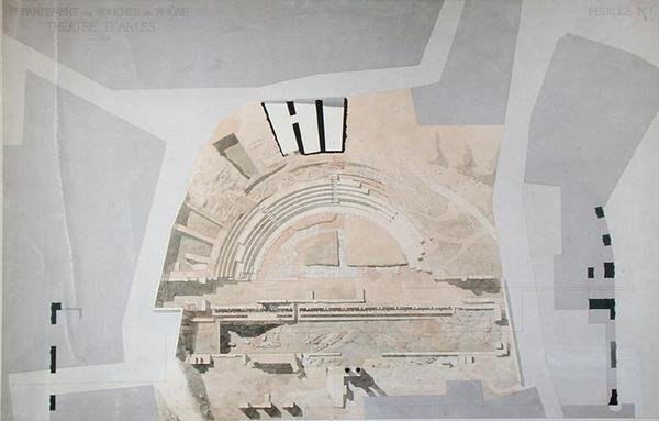 Arles . का एम्फीथिएटर द्वारा फ्रेंच स्कूल