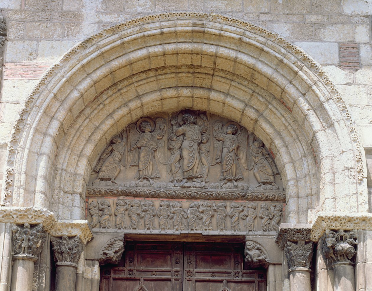 द एस्केन्शन, पोर्टे मिजविले से tympanum, c.1120 द्वारा फ्रेंच स्कूल