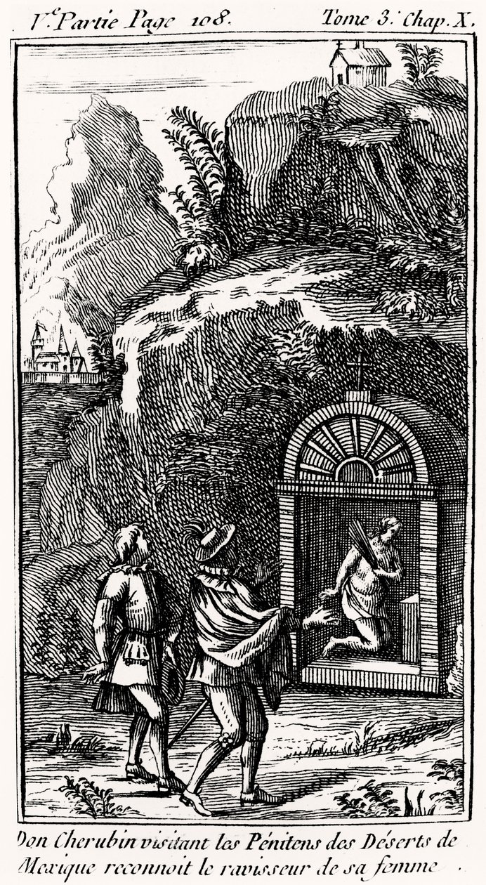 'द बैचलर ऑफ सलामांका', c.1759 (उत्कीर्णन) द्वारा फ्रेंच स्कूल