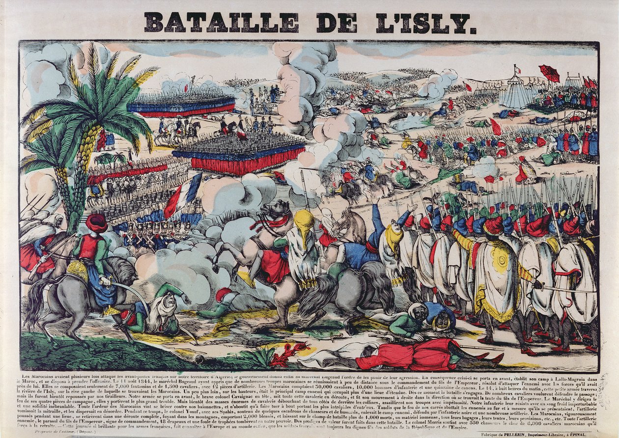 14 अगस्त 1844, 1844-63 को अब्द-अल-कादेर (1808-83) या द बैटल ऑफ इस्ली की लड़ाई का कब्जा द्वारा फ्रेंच स्कूल