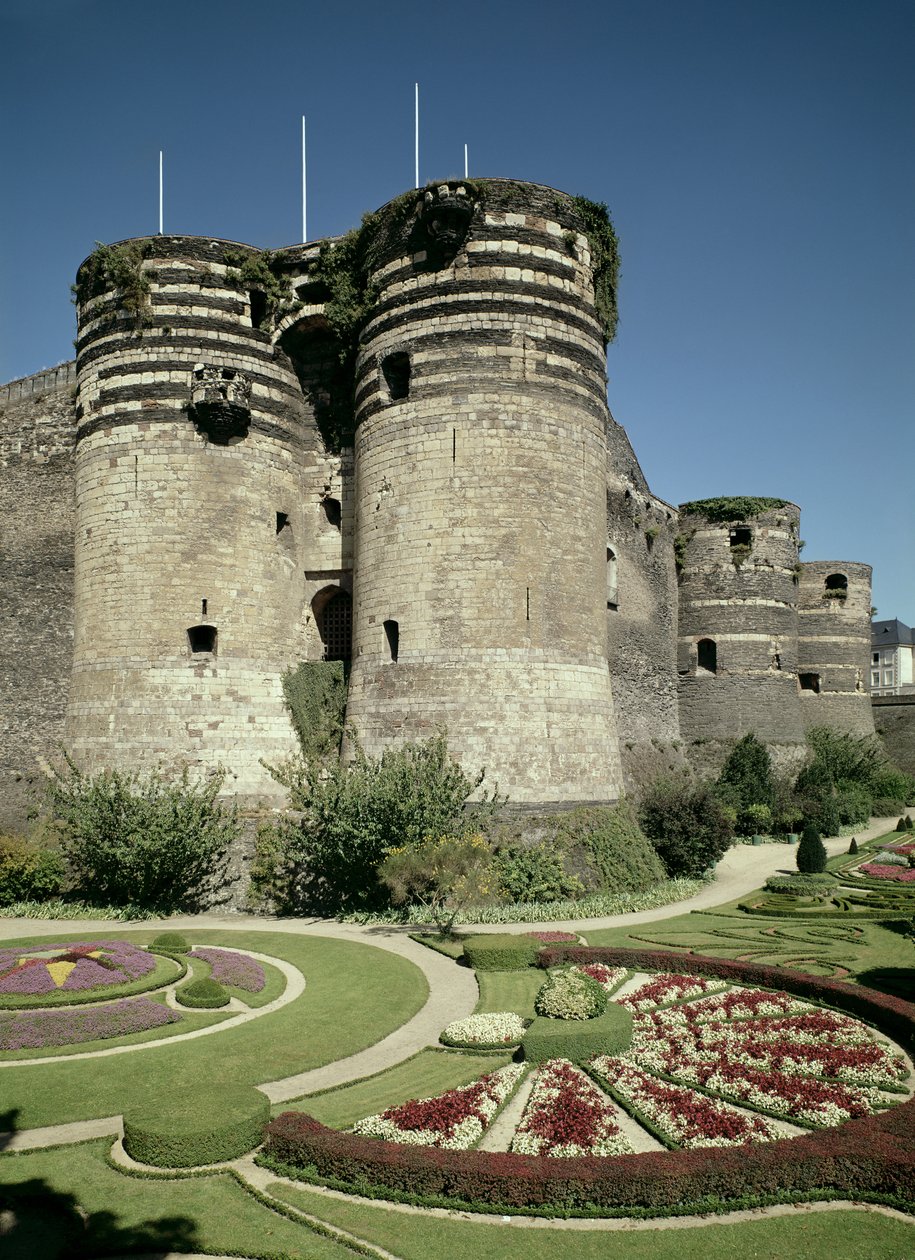 Chateau dAngers, 1238 पूरा किया द्वारा फ्रेंच स्कूल