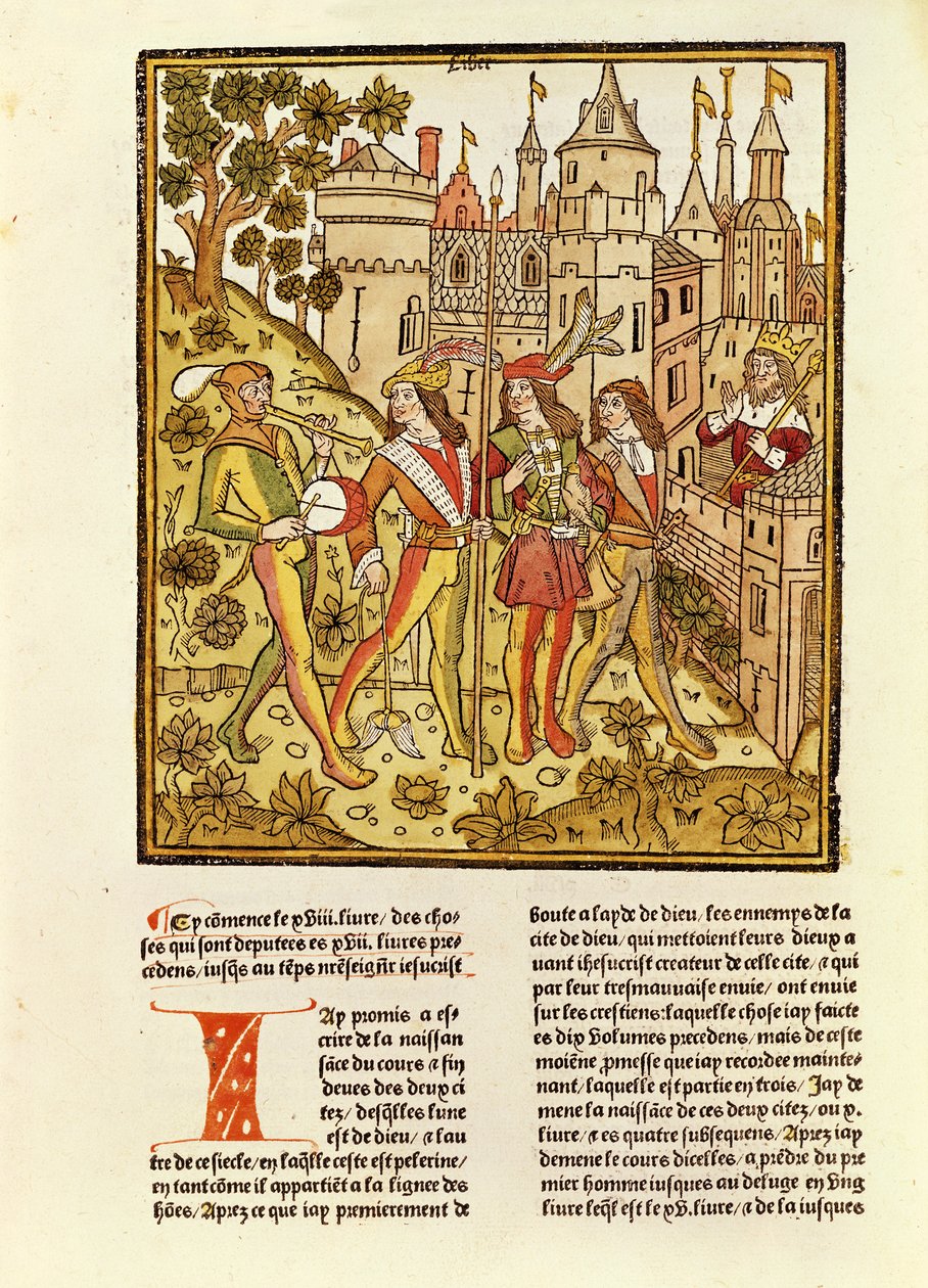 ला सिटी डे सेउ, 1486-87 (xylograph) से सिटी ऑफ गॉड एंड दिस सेंचुरी द्वारा फ्रेंच स्कूल