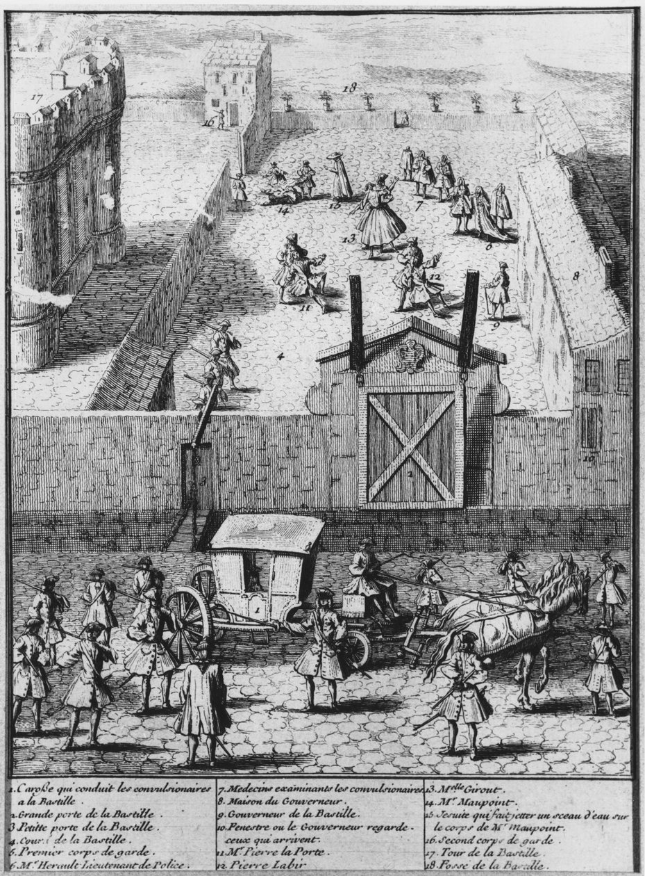 सेंट-मेडार्ड के दीक्षांत समारोह, ला बैस्टिल की जेल में ले गए, c.1730 द्वारा फ्रेंच स्कूल