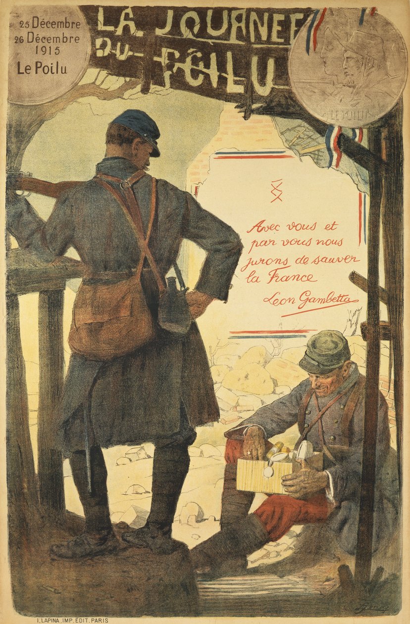द डे ऑफ द पोइलू, 25 वां -26 दिसंबर 1915, 1915 द्वारा फ्रेंच स्कूल