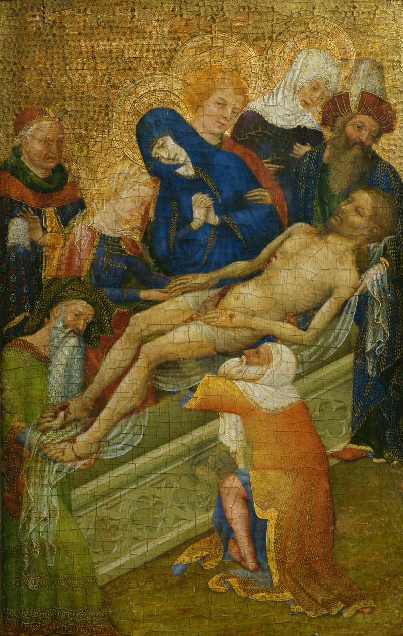 क्राइस्ट का प्रवेश, c.1410-15 (लकड़ी के पैनल पर पेंटिंग) द्वारा फ्रेंच स्कूल