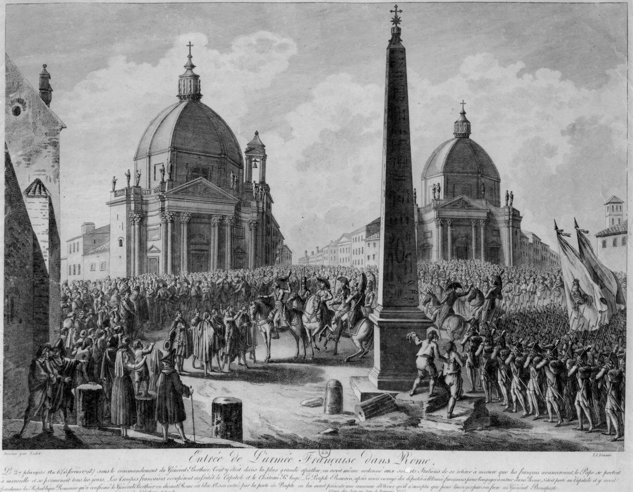 15 फरवरी 1798 को मार्शल बर्थियर के नेतृत्व में रोम में फ्रांसीसी सेना का प्रवेश द्वारा फ्रेंच स्कूल