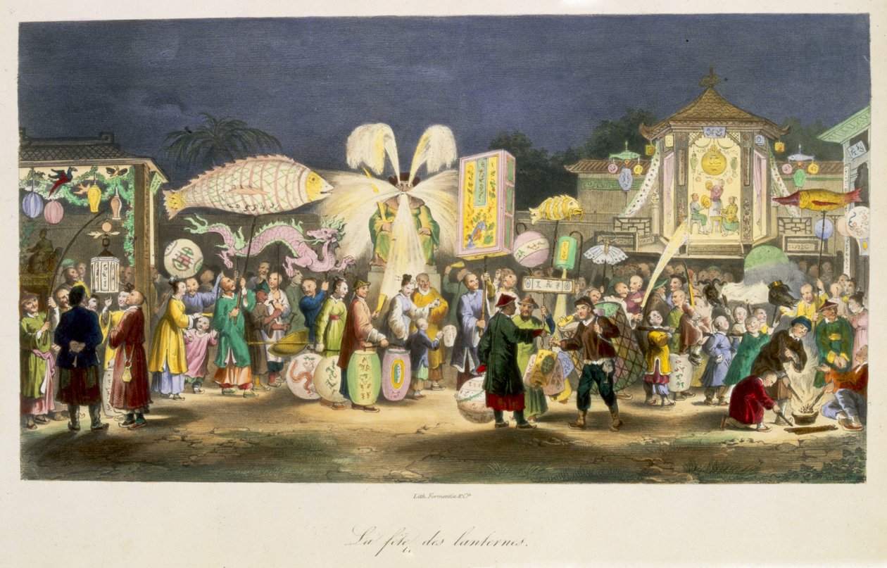 लालटेन का त्योहार, पब। फोर्मेंटिन द्वारा, 1824-27 द्वारा फ्रेंच स्कूल