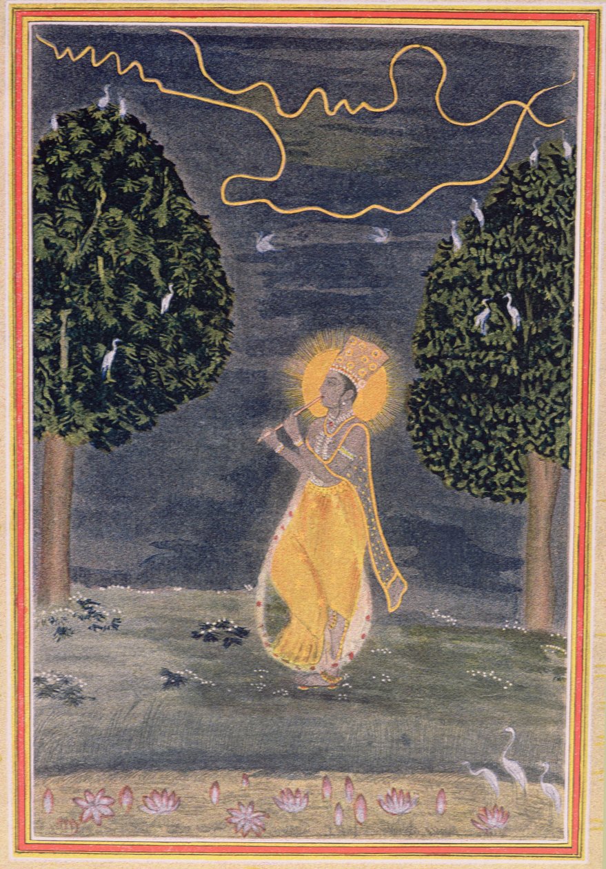 द बांसुरी वादक, प्रिंस डायमंड का चित्रण, द अरेबियन नाइट्स, 1895 (रंग उत्कीर्णन) द्वारा फ्रेंच स्कूल
