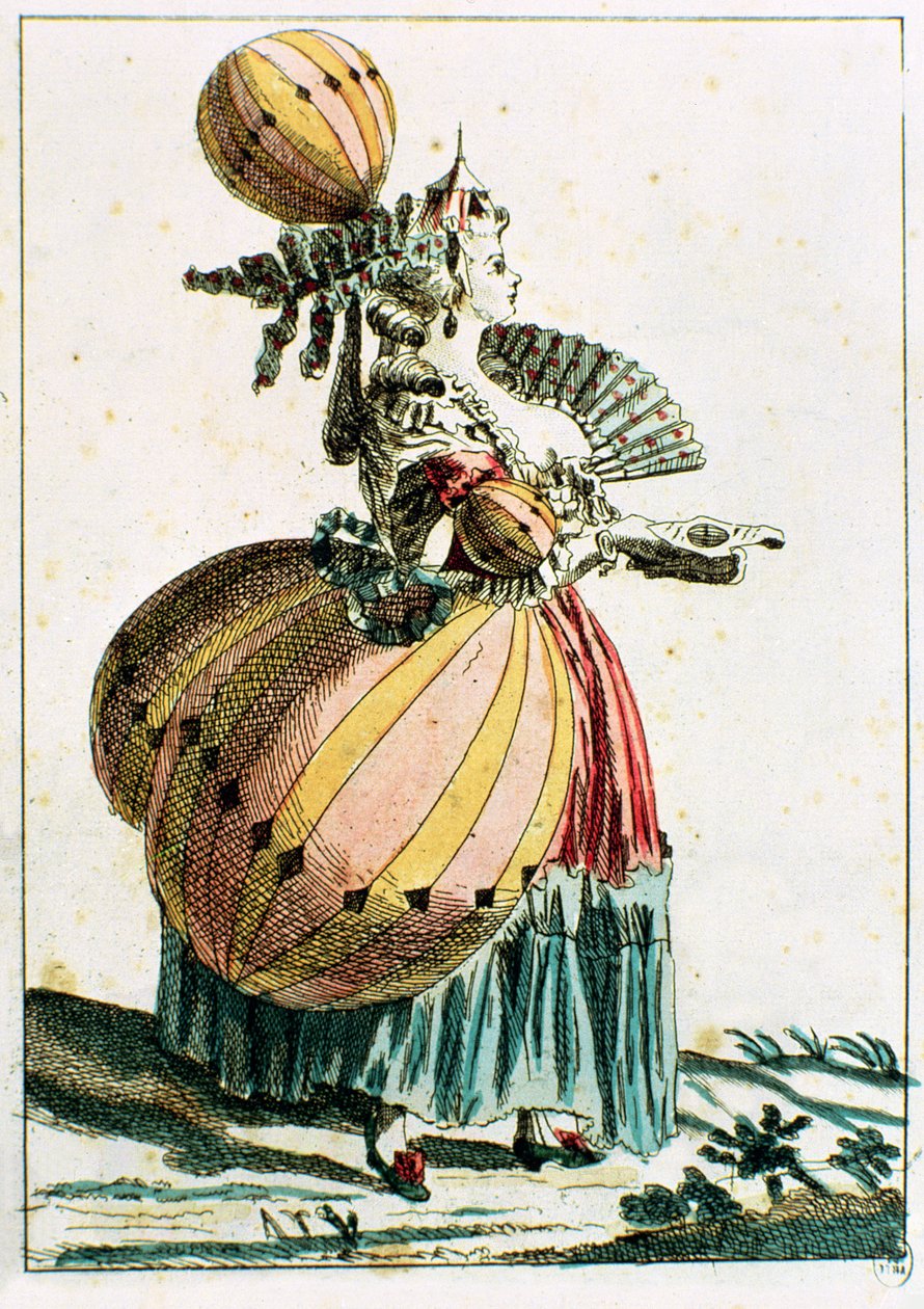 फ्लाइंग कोक्वेट, c.1784 (रंग उत्कीर्णन) द्वारा फ्रेंच स्कूल