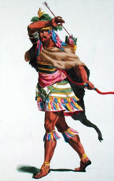 अंगोला का राजा, पियरे डुफ्लोस द्वारा उकेरा गया (1742-1816) द्वारा फ्रेंच स्कूल