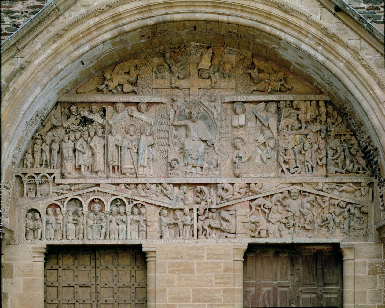 द लास्ट जजमेंट, वेस्ट पोर्टल tympanum द्वारा फ्रेंच स्कूल
