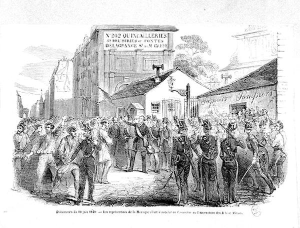 13 जून 1849 को पेरिस संगीतविद्यालय डेस आर्ट्स एट मेटिअर्स में आयोजित किया जा रहा मॉन्टैग्नार्ड्स कन्वेंशन द्वारा फ्रेंच स्कूल