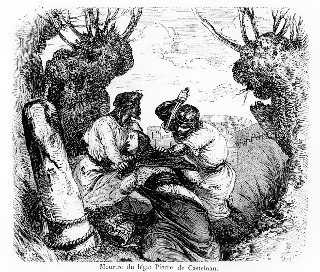 पिपल लेगेट का मर्डर, पियरे डी सिस्टानू, 1860-80 द्वारा फ्रेंच स्कूल