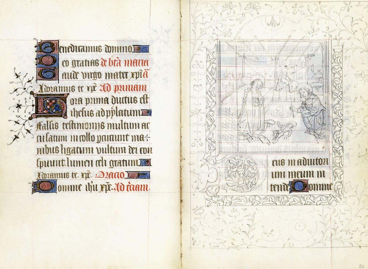 द नैटिविटी, ca.1440 (वेल्लम पर पांडुलिपि) द्वारा फ्रेंच स्कूल