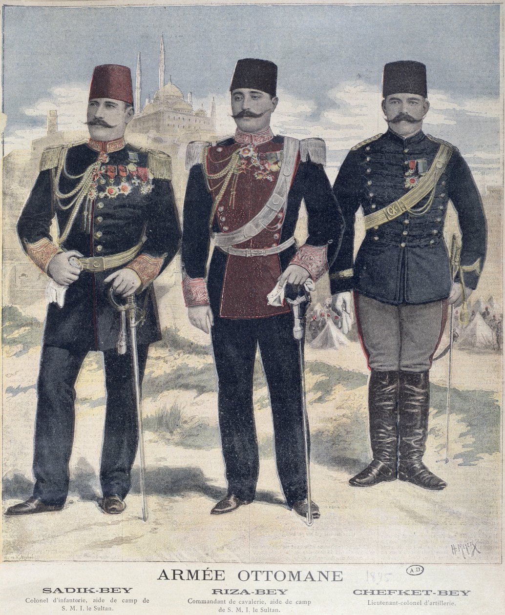 ऑटोमन आर्मी, 1895 द्वारा फ्रेंच स्कूल