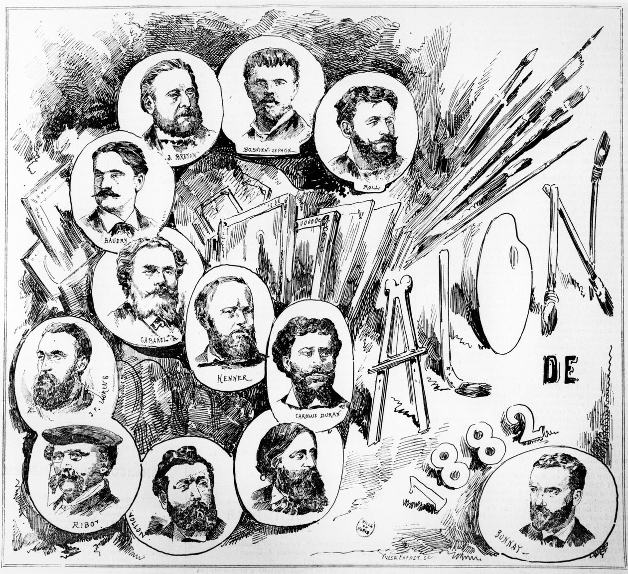 1882 का पेरिस सैलून द्वारा फ्रेंच स्कूल