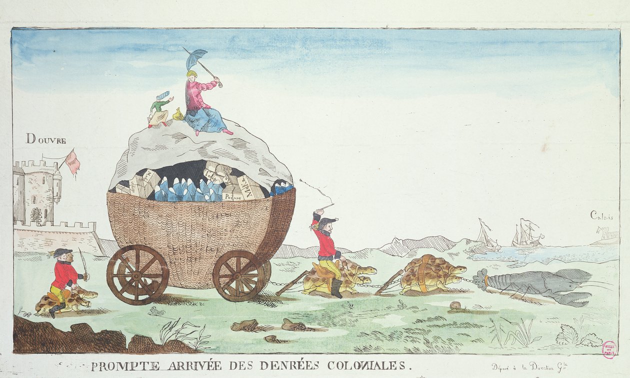 औपनिवेशिक वस्तुओं का शीघ्र आगमन, 1807 द्वारा फ्रेंच स्कूल