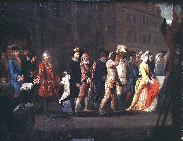 द कॉमेडियन की वापसी के बाद कॉमेडी इटेलियन के दमन के बाद, 1697 द्वारा फ्रेंच स्कूल