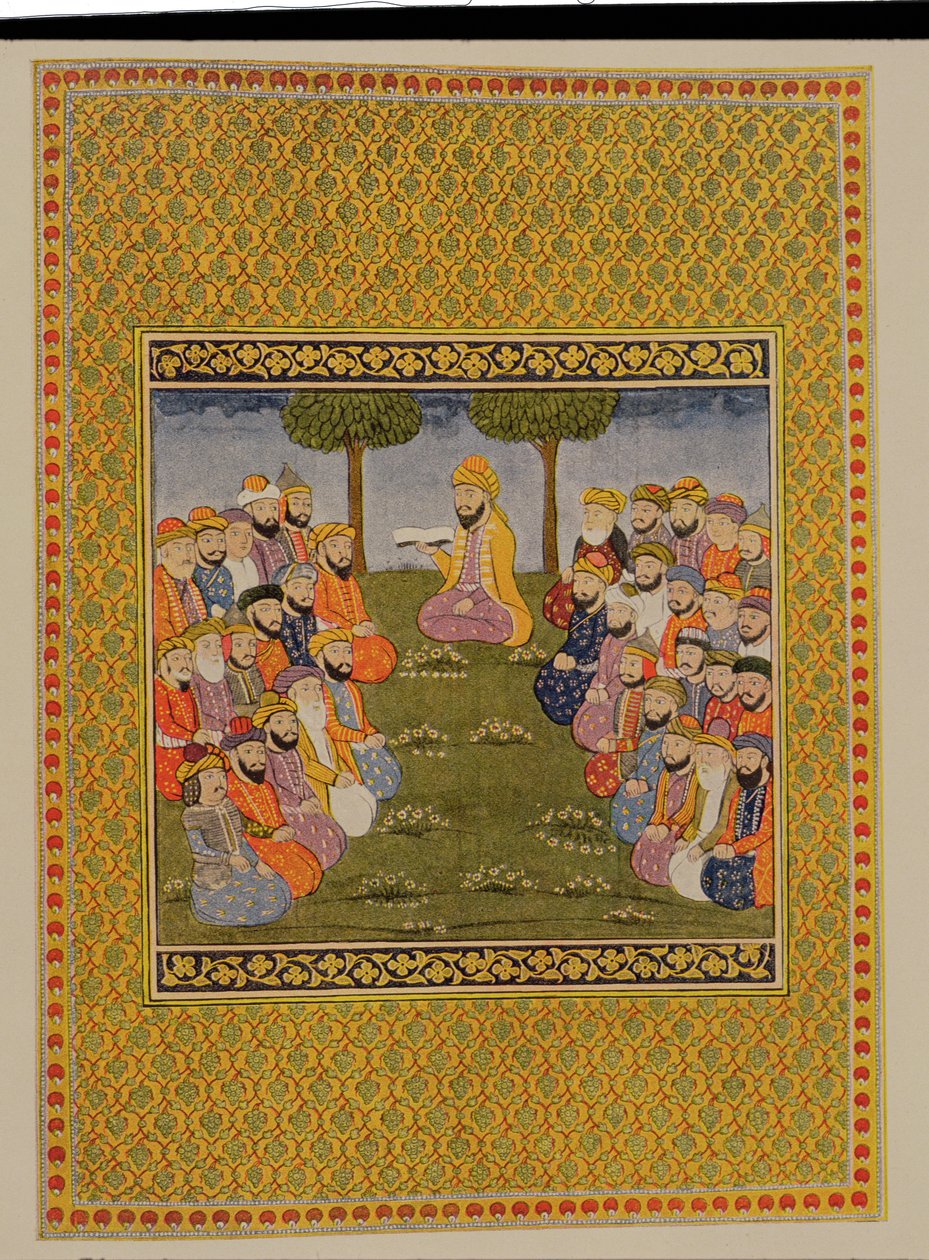 द स्काईलाइट्स ऑफ नॉलेज एंड हिस्ट्री, द दृष्टांत फॉर द अरेबियन नाइट्स, 1895 (रंग उत्कीर्णन) द्वारा फ्रेंच स्कूल
