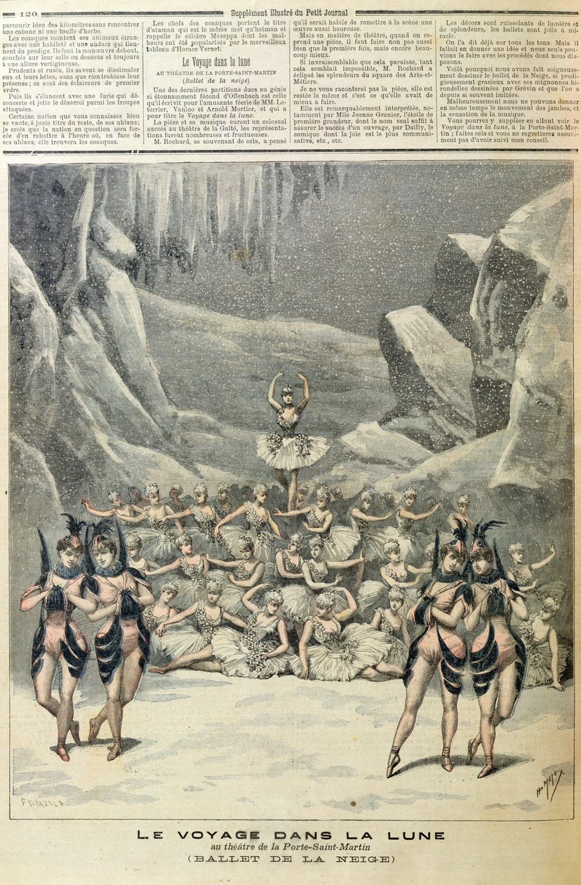 द स्नो बैले, द वॉयज इन द मून फ्रॉम द जैक्स ऑफेंबाक (1819-90) द लिटिल जर्नल से, 16 अप्रैल, 201692 द्वारा फ्रेंच स्कूल